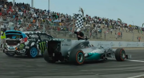 Ken-Block-Ford-Mercedes-vs-Lewis-Hamilton-F1-video