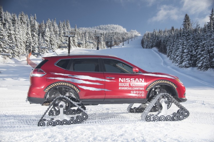 Nissan’s number one-selling product in Canada has been transformed into an extreme prototype, which sits on heavy-duty snow tracks measuring 30”/76 cm in height, 48”/122 cm in length and the individual track width is 15”/38 cm.