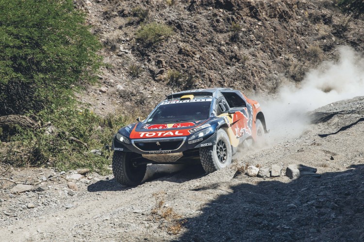 Stephane Peterhansel (FRA) from Team Peugeot Total performs during stage 8 of Rally Dakar 2016 from Salta to Belen, Argentina on January 11, 2016.