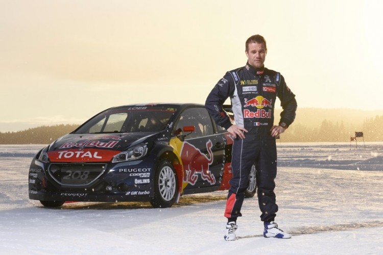 Sebastien Loeb poeses for a portrait during Rallycross on Ice 2016 Sweden in Are, Sweden on 16 February 2016
