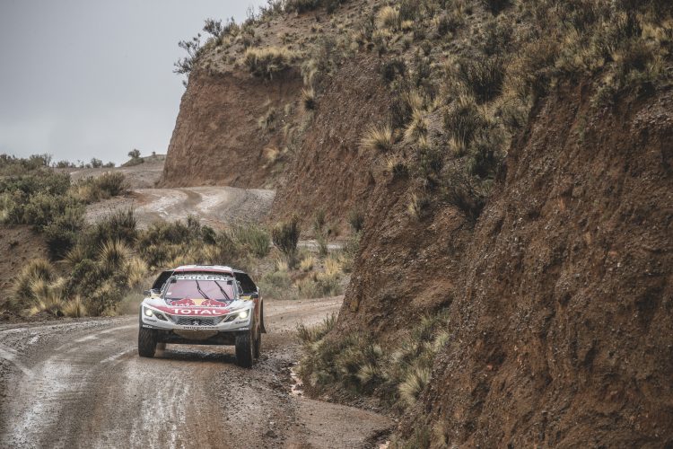 Cyril Despres (FRA) of Team Peugeot TOTAL races during stage 5 of Rally Dakar 2017 from Tupiza to Oruro, Bolivia on January 6, 2017.