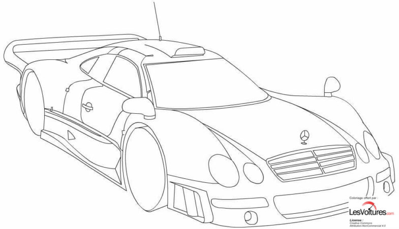 Mercedes Benz Clk Gtr Coloriage Voiture Les Voitures