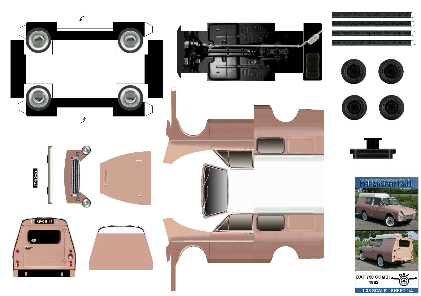 maquette voiture en papier