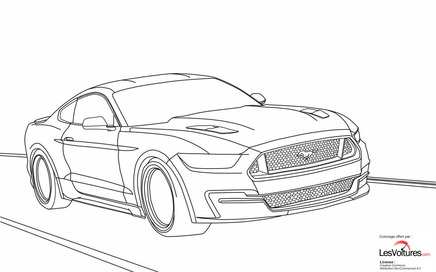 ford-mustang-2015-coloriage-voiture | Les Voitures