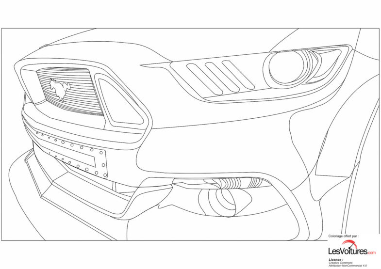 ford-mustang-coloriage-voiture | Les Voitures