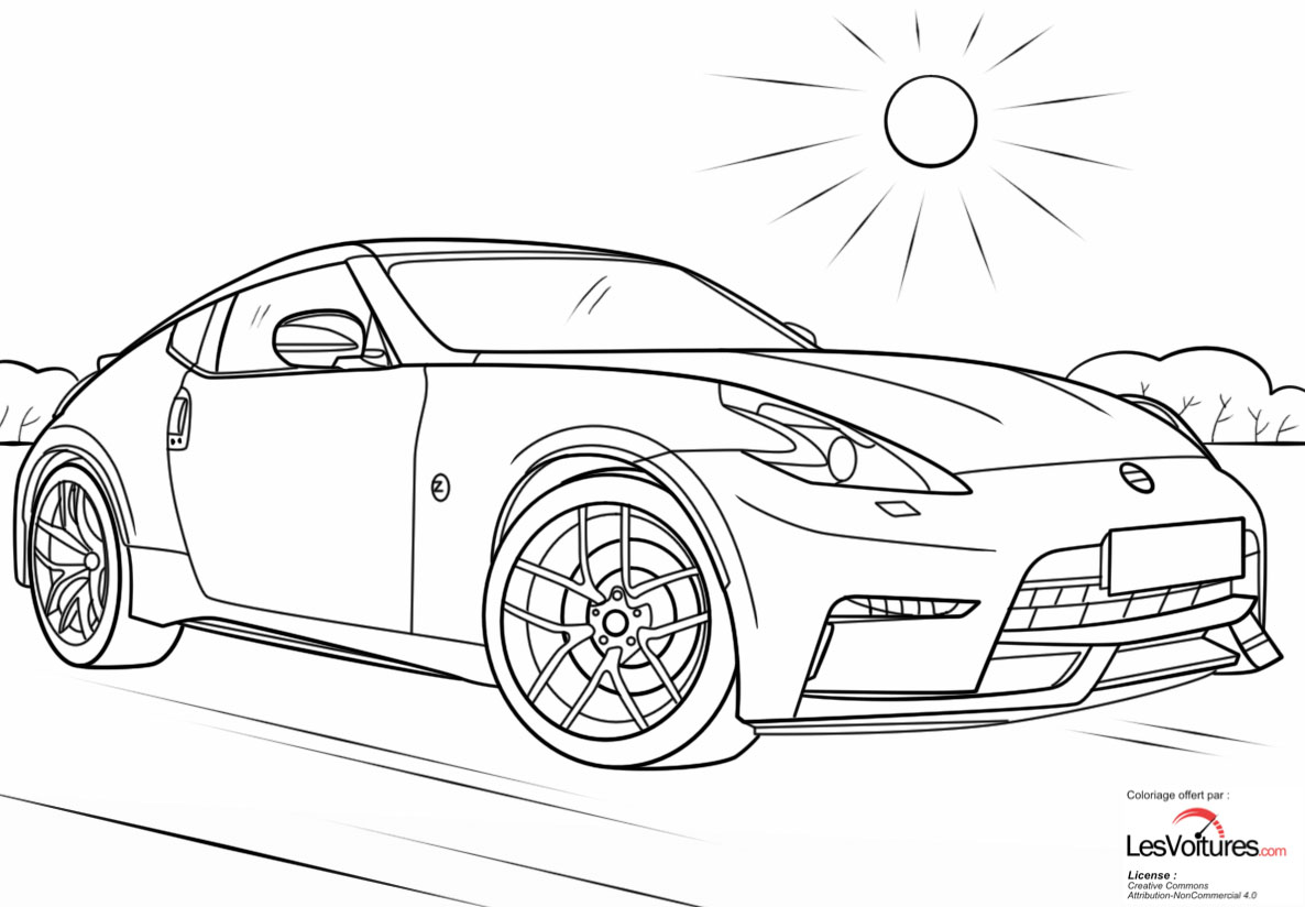 nissan-370z-coloriage-voiture | Les Voitures