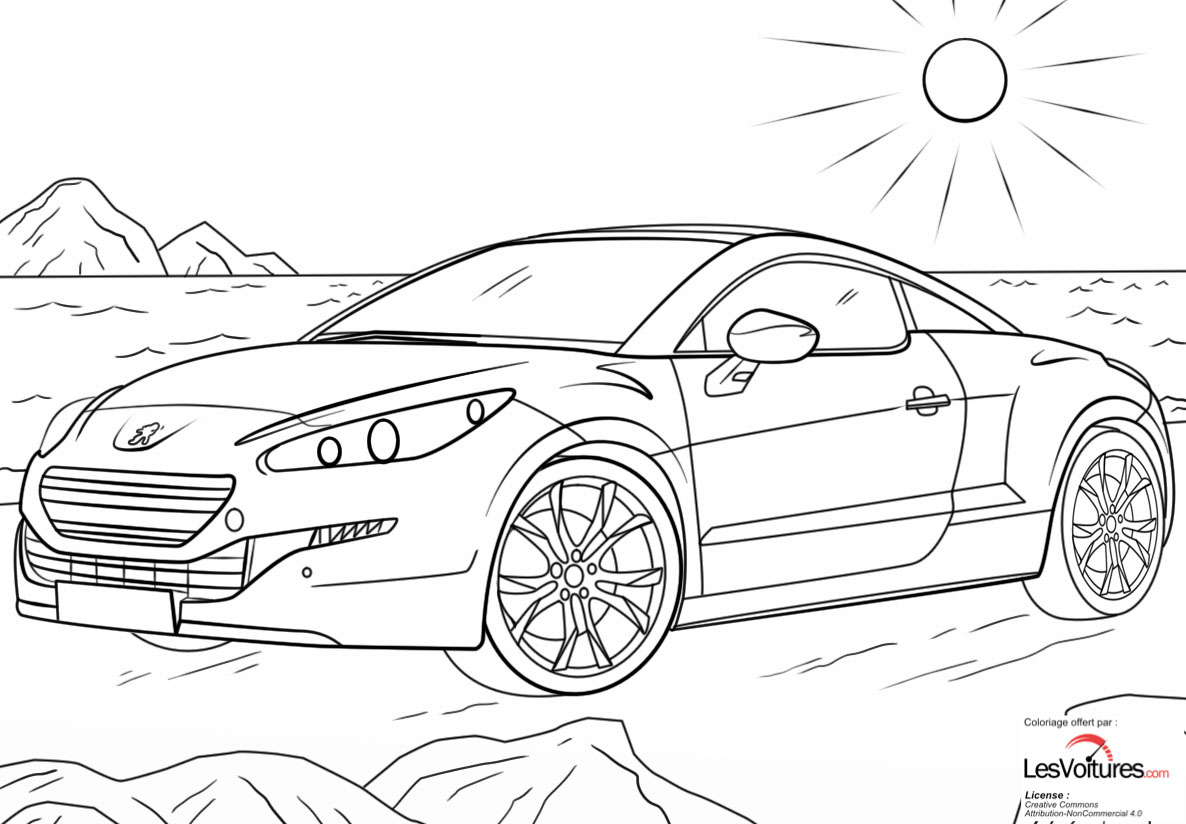 Coloriage De Voiture Peugeot