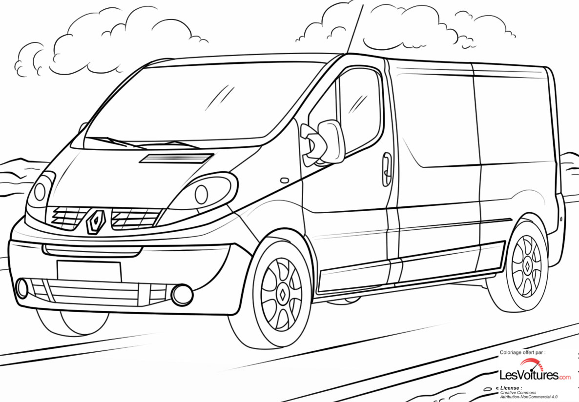 renault-trafic-coloriage-voiture | Les Voitures