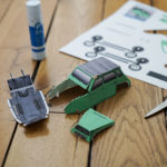 maquettes en papier voiture vacances de Noël