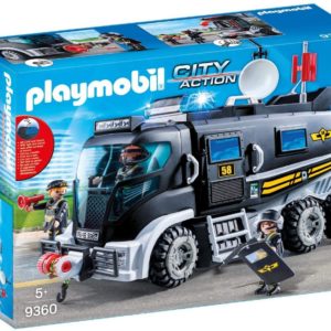Playmobil Camion policiers d’élite avec sirène et gyrophare