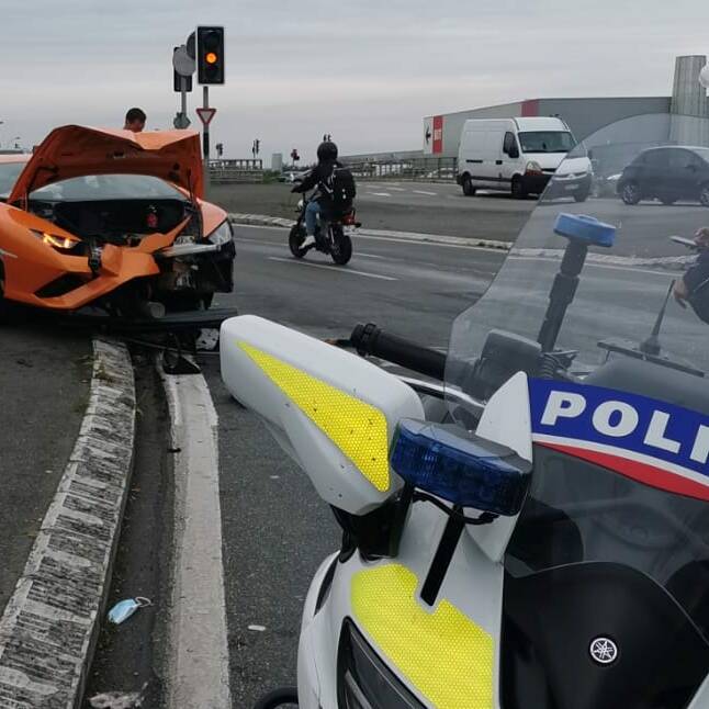 course poursuite Lamborghini Huracan