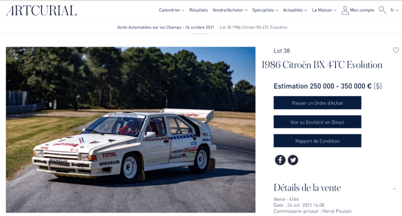 Miniature Starter Citroën BX 4TC N°19 - Rallye De Grèce 1986 - Échelle 1/43