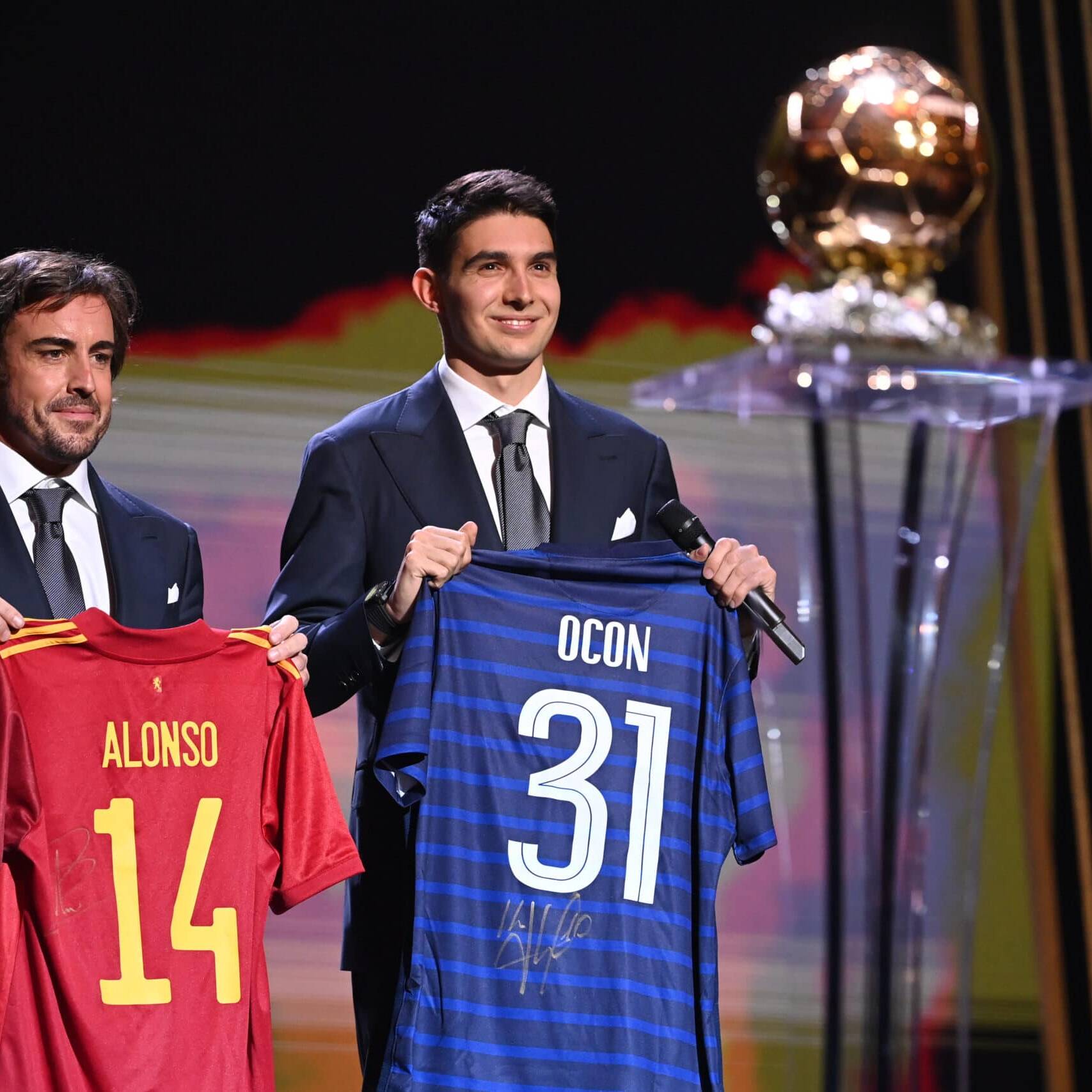 Alpine F1 Team Fernando Alonso Etsteban Ocon Ballon d'Or 2021 Lionel Messi