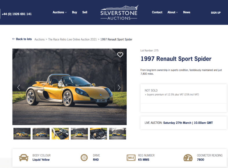 Renault Spider Renault Sport Alpine