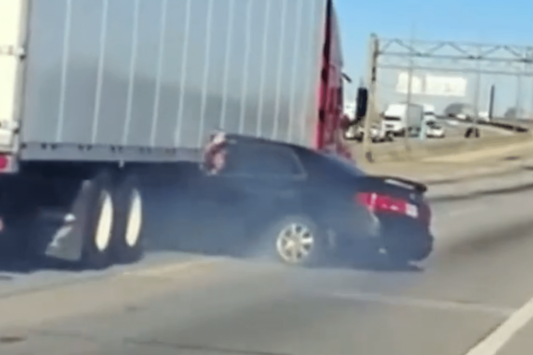 accident USA camion autoroute voiture