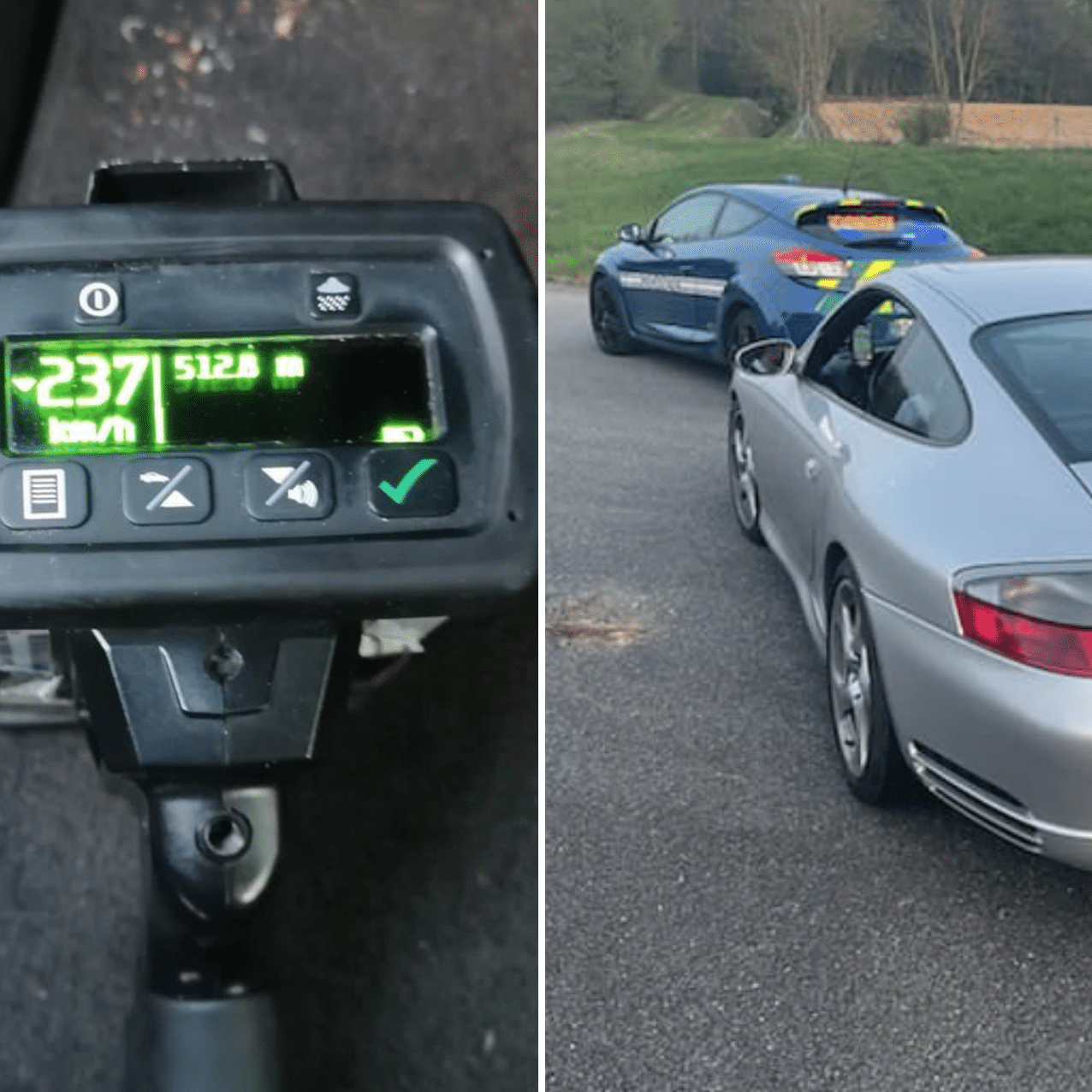 Porsche A40 grand excès de vitesse week-end de Pâques