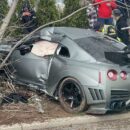 crash Nissan GT-R