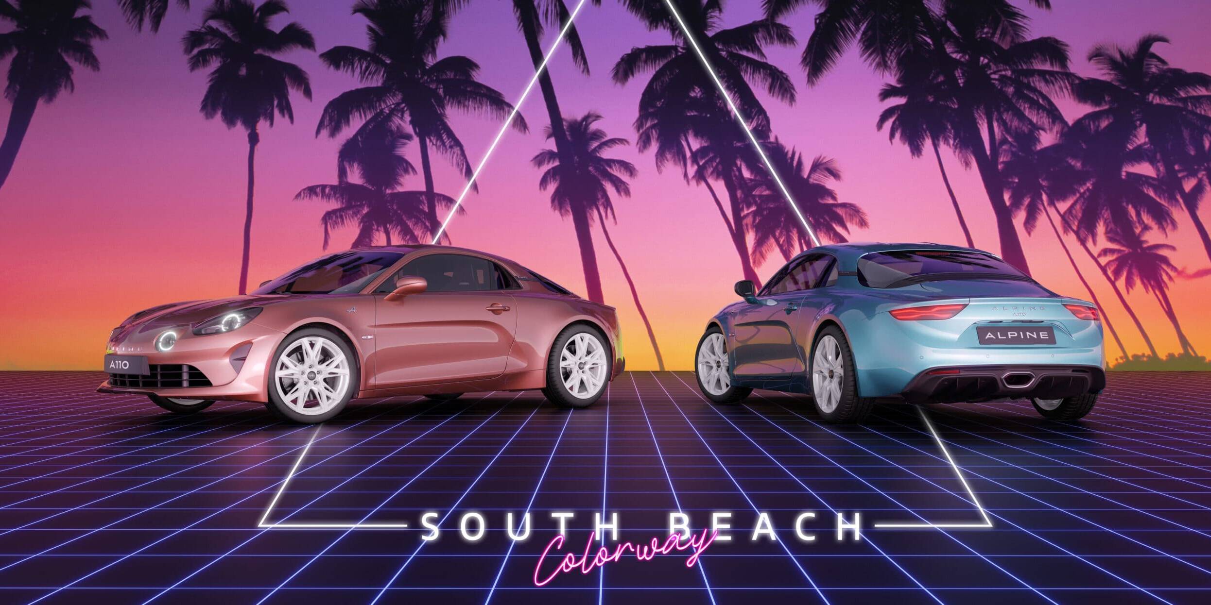 Alpine A110 South Beach Colorway
