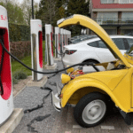 Superchargeur Tesla Citroën 2CV électrique rétrofit