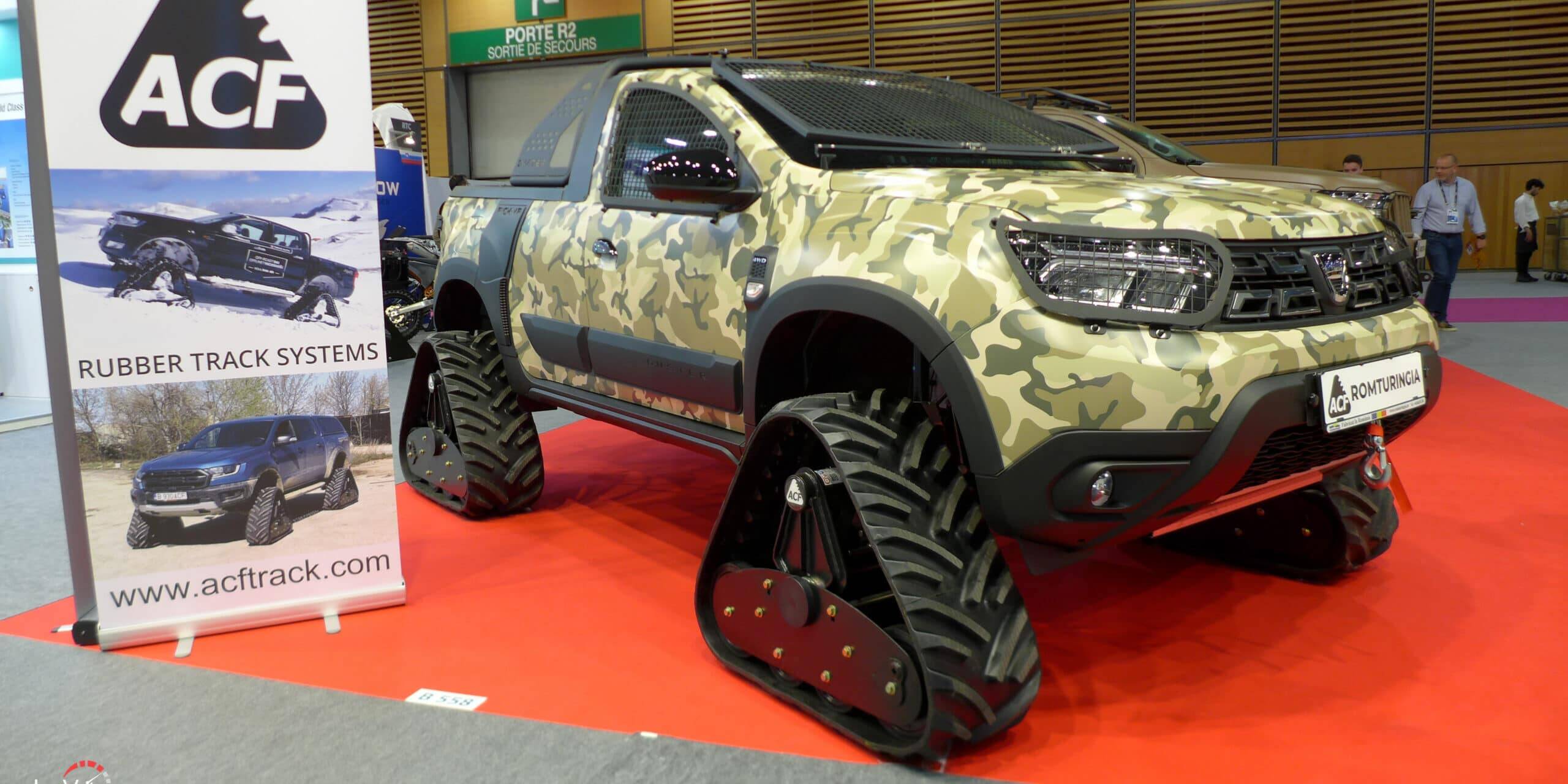 Dacia Duster pick-up à chenilles
