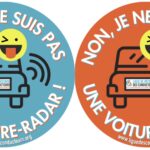voiture-radar privée autocollant
