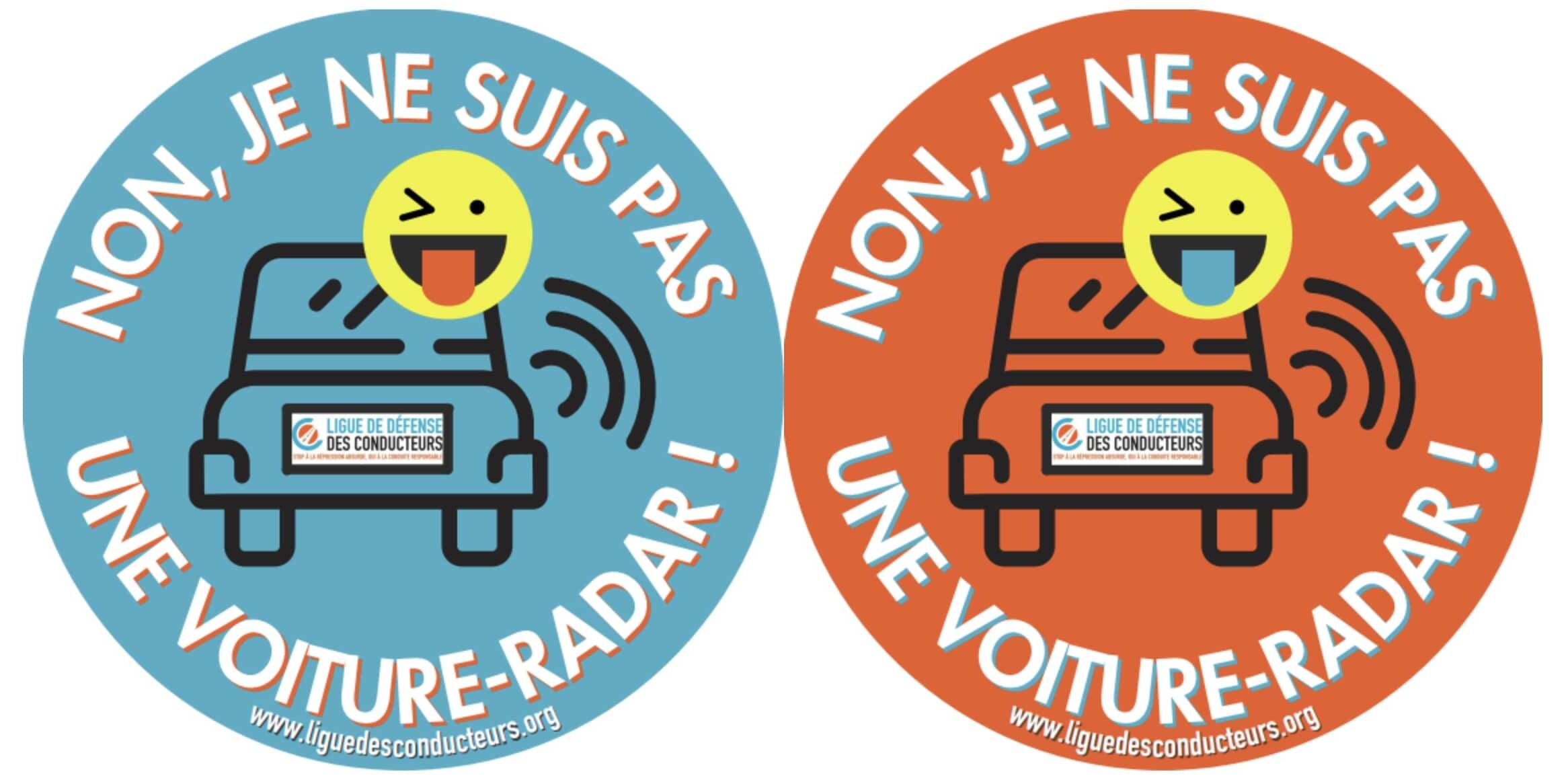 voiture-radar privée autocollant
