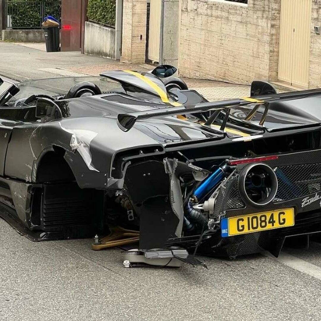crash Pagani Zonda HP Barchetta