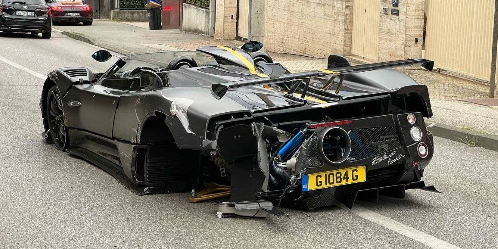 crash Pagani Zonda HP Barchetta