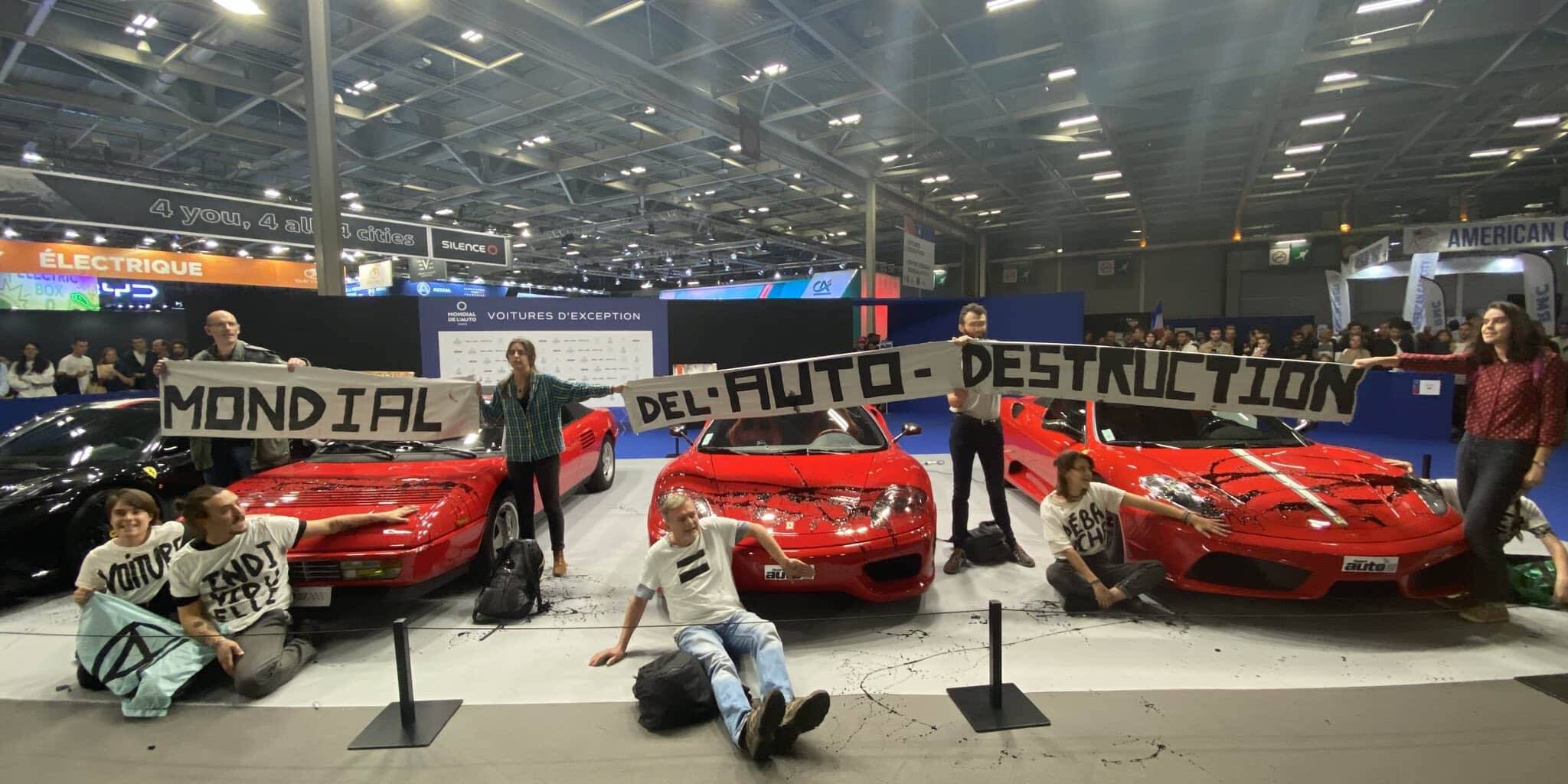 Mondial de l'Auto écologistes Extinction Rebellion