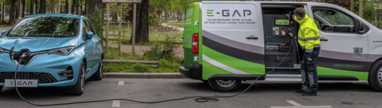 voiture électrique E-Gap recharge mobile
