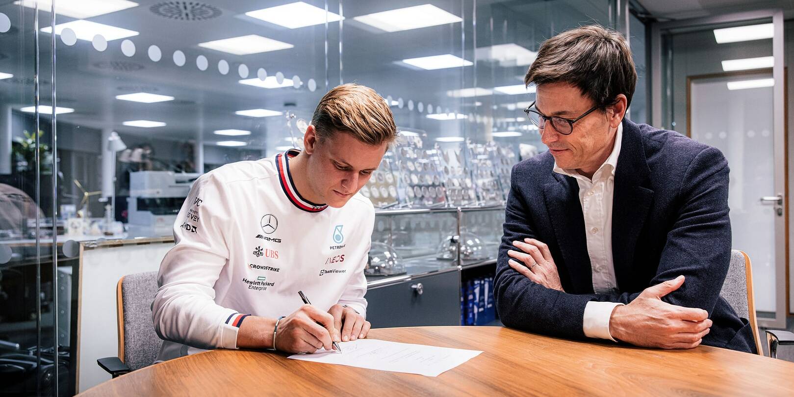 Mick Schumacher Mercedes-AMG F1 Team 2023 Toto Wolff