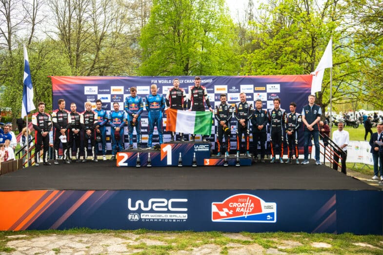 Elfyn Evans ,Ott Tanak, Esapekka Lappi Rallye de Croatie WRC 2023
