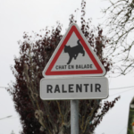 Panneaux de signalisation routière chat hérisson Mennecy