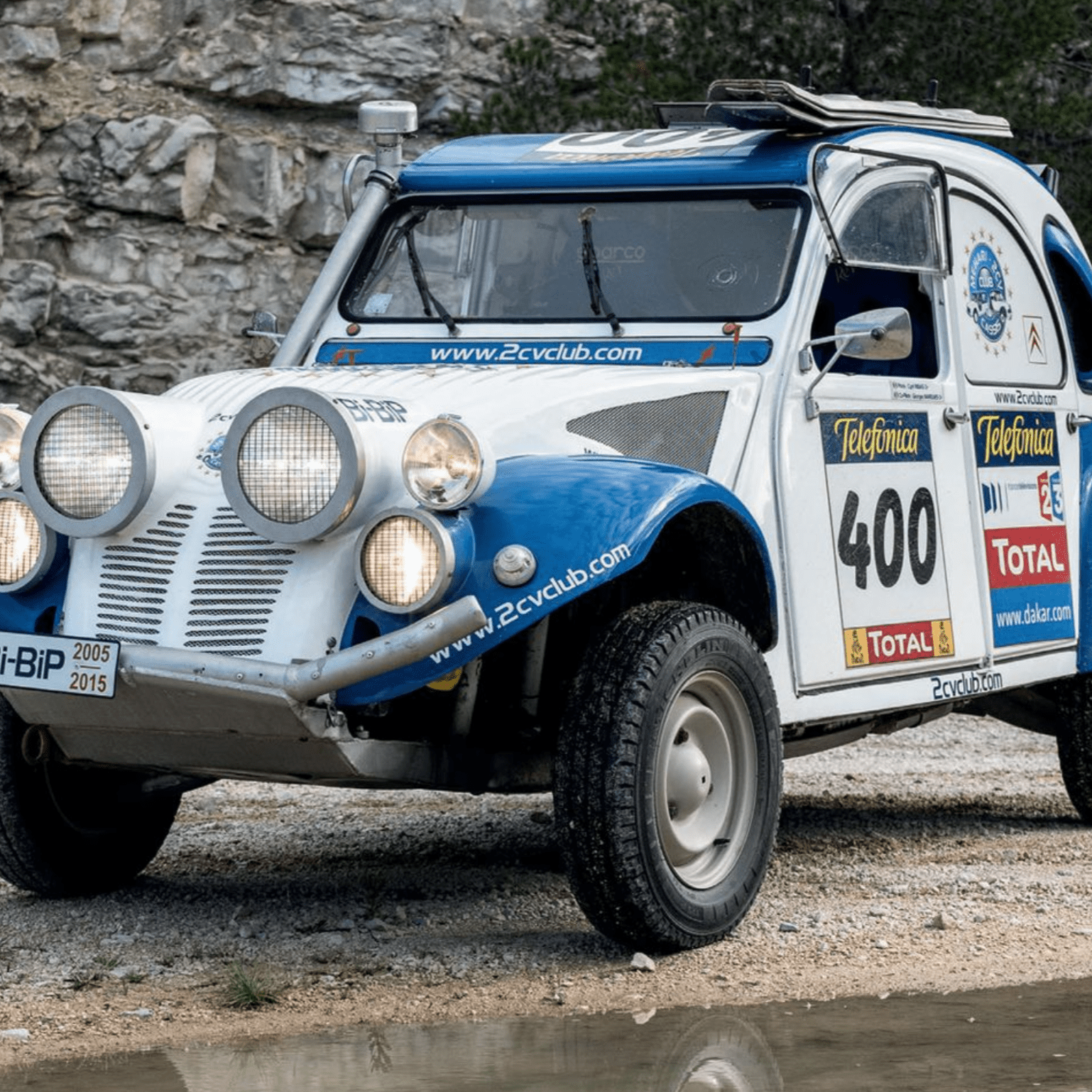Citroën 2CV Bimoteur Bip Bip Dakar 2005 Deudeuche
