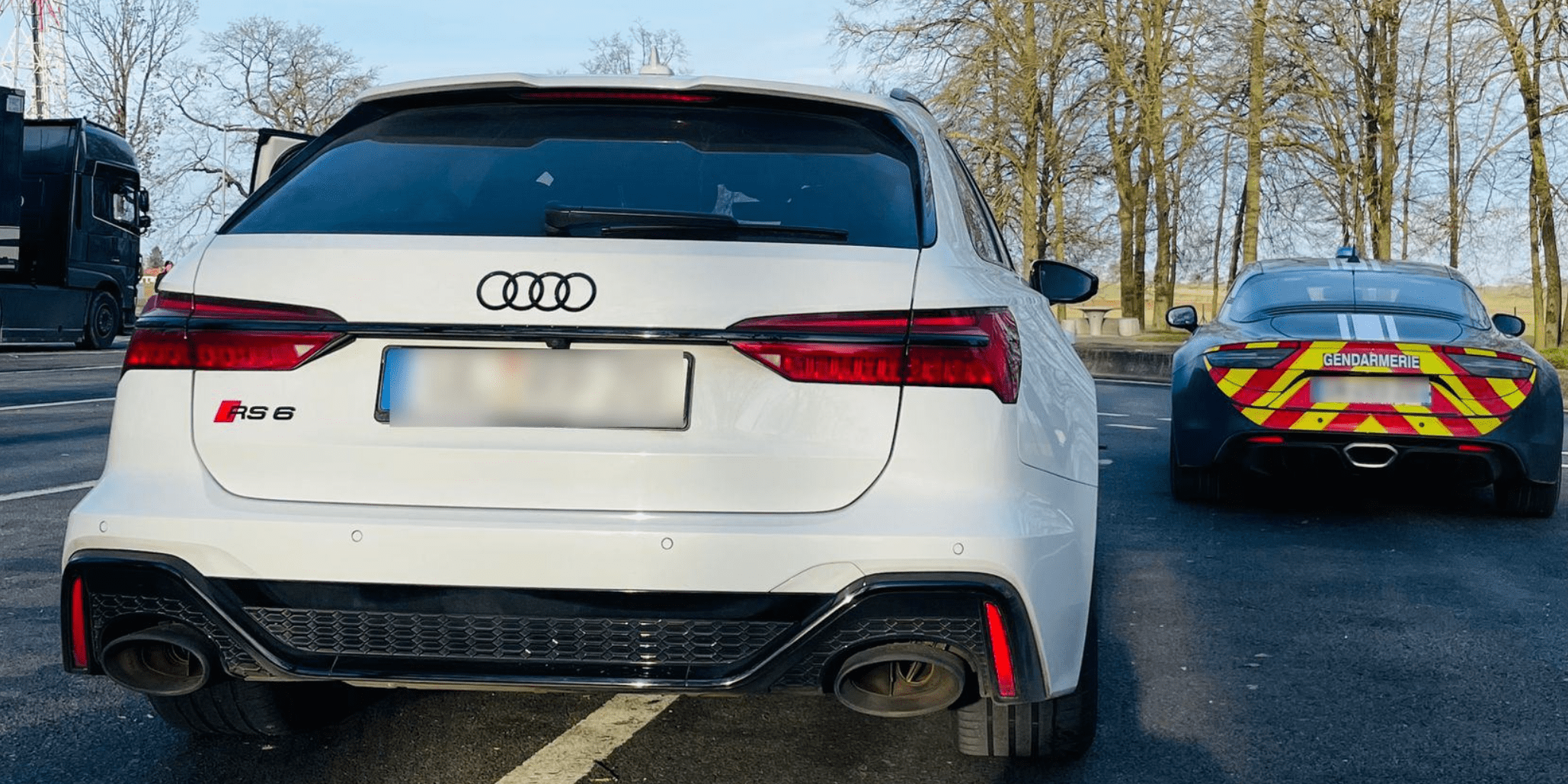 grand excès de vitesse Audi RS 6 Avant A1 Alpine A110 gendarmerie nationale