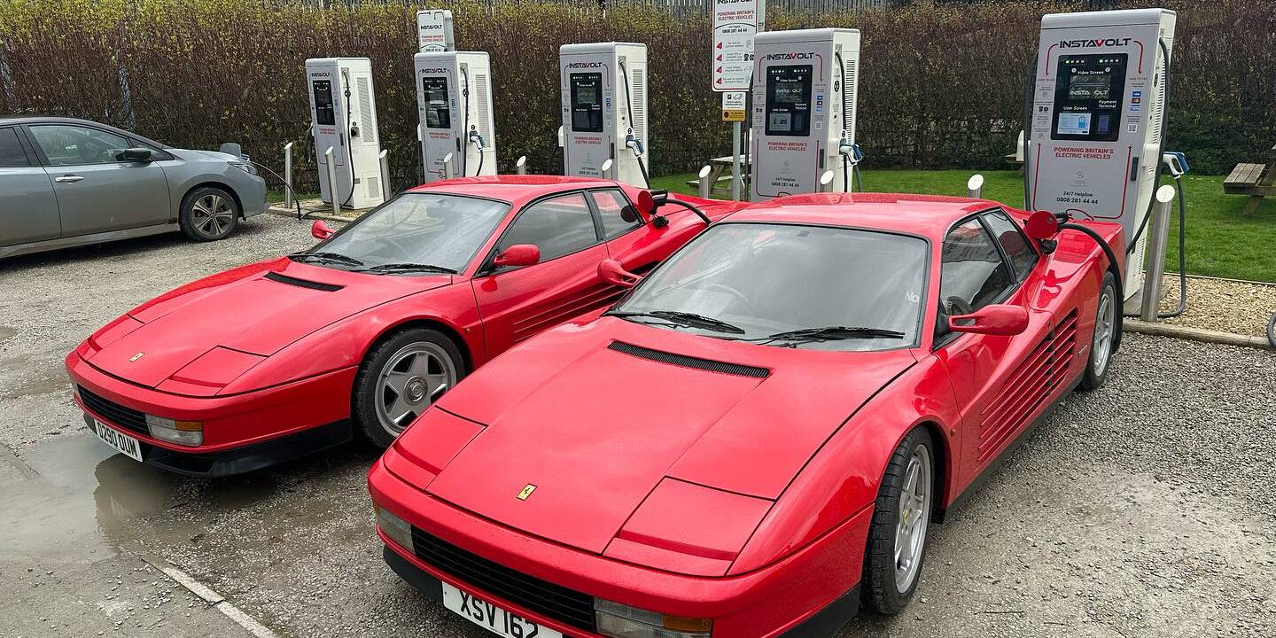 voiture électrique Ferrari Testarossa rétrofit