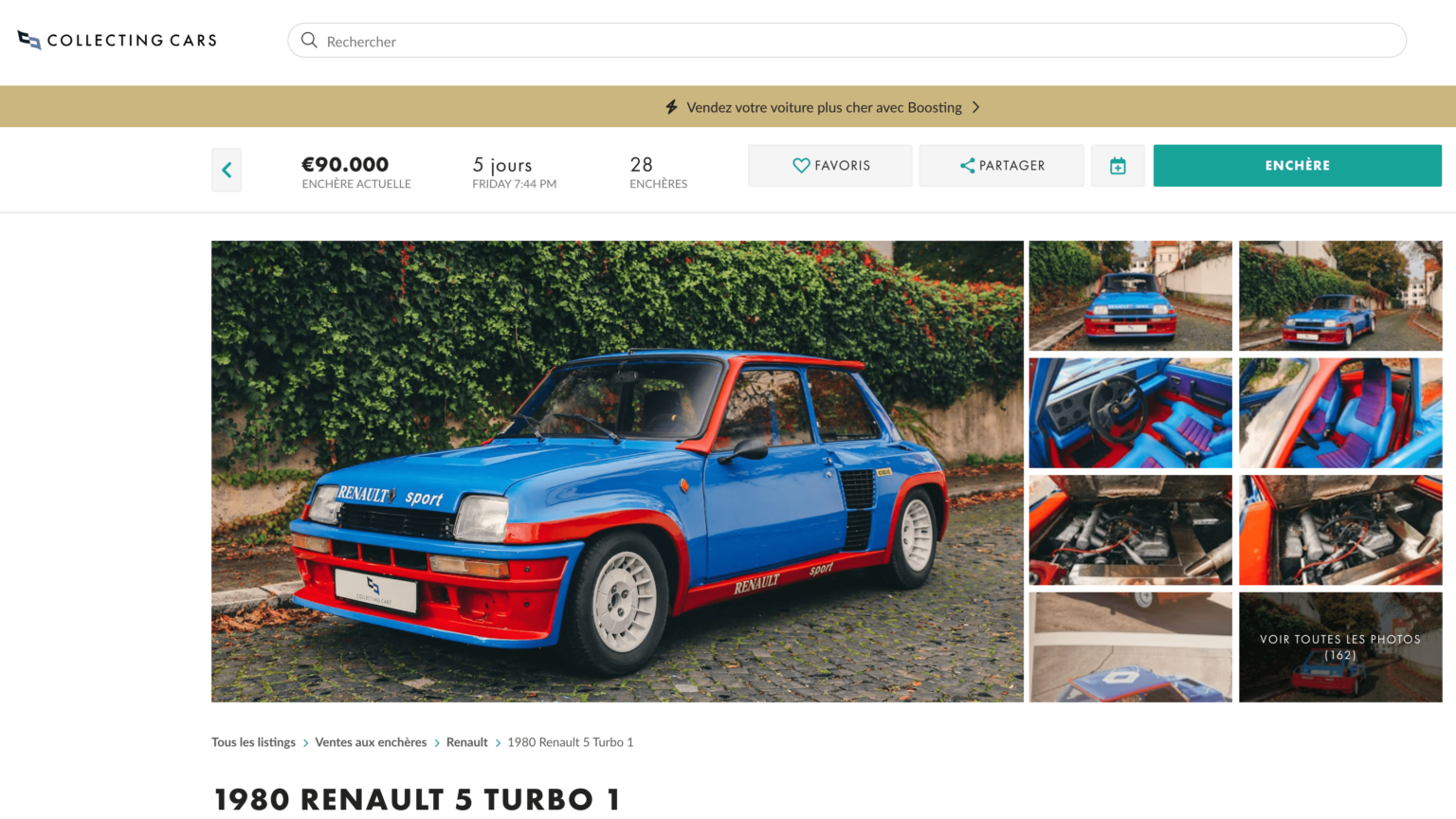 Feu Avant Gauche D'occasion Pour Renault 5 Turbo (1980-1985) - Référence 7700761343 - État à Vérifier Sur Photos