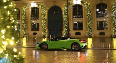 McLaren 750S Spider Paris Christmas Noël