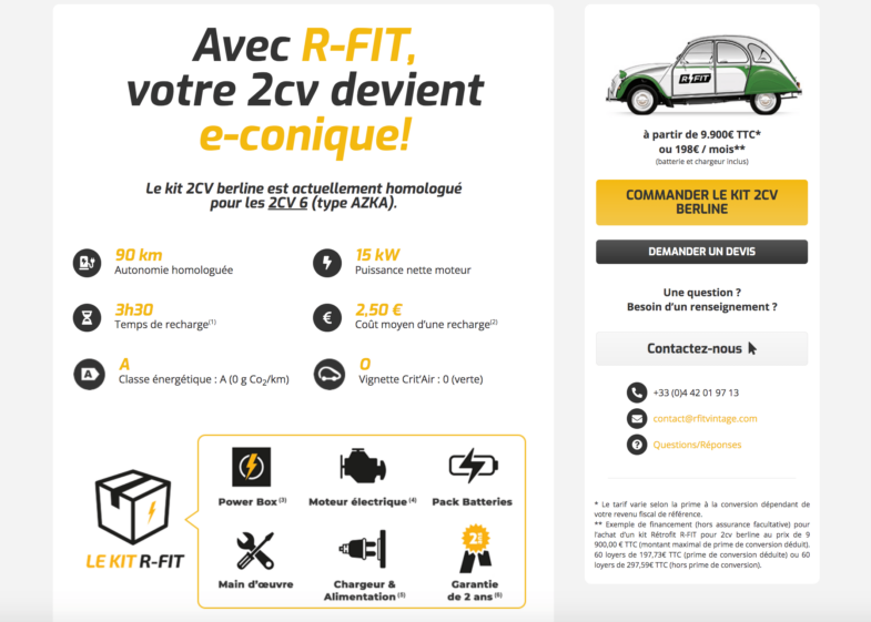 Citroën 2CV électrique rétrofit 