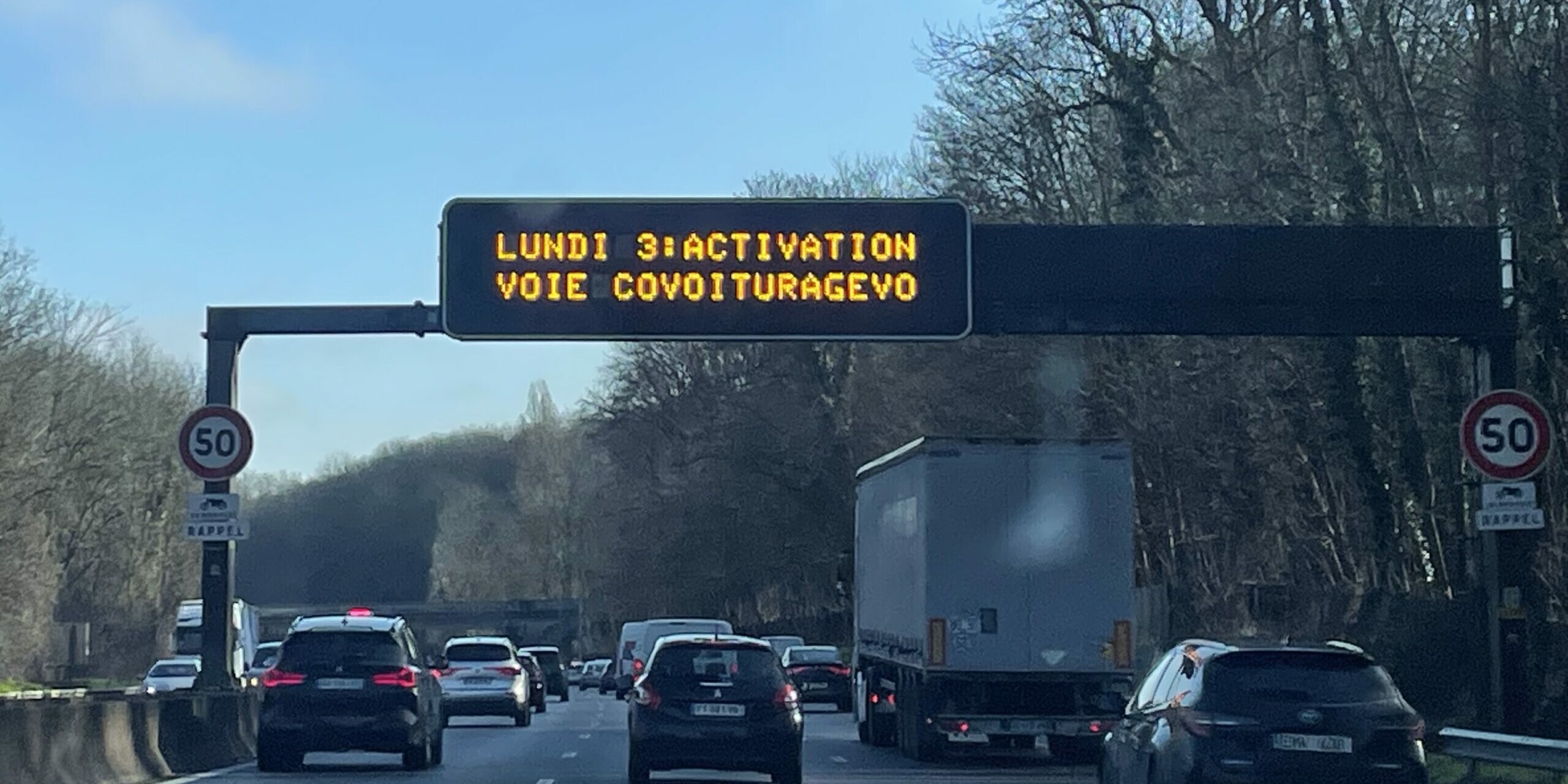 voies de covoiturage Paris A13 A1 radar covoiturage