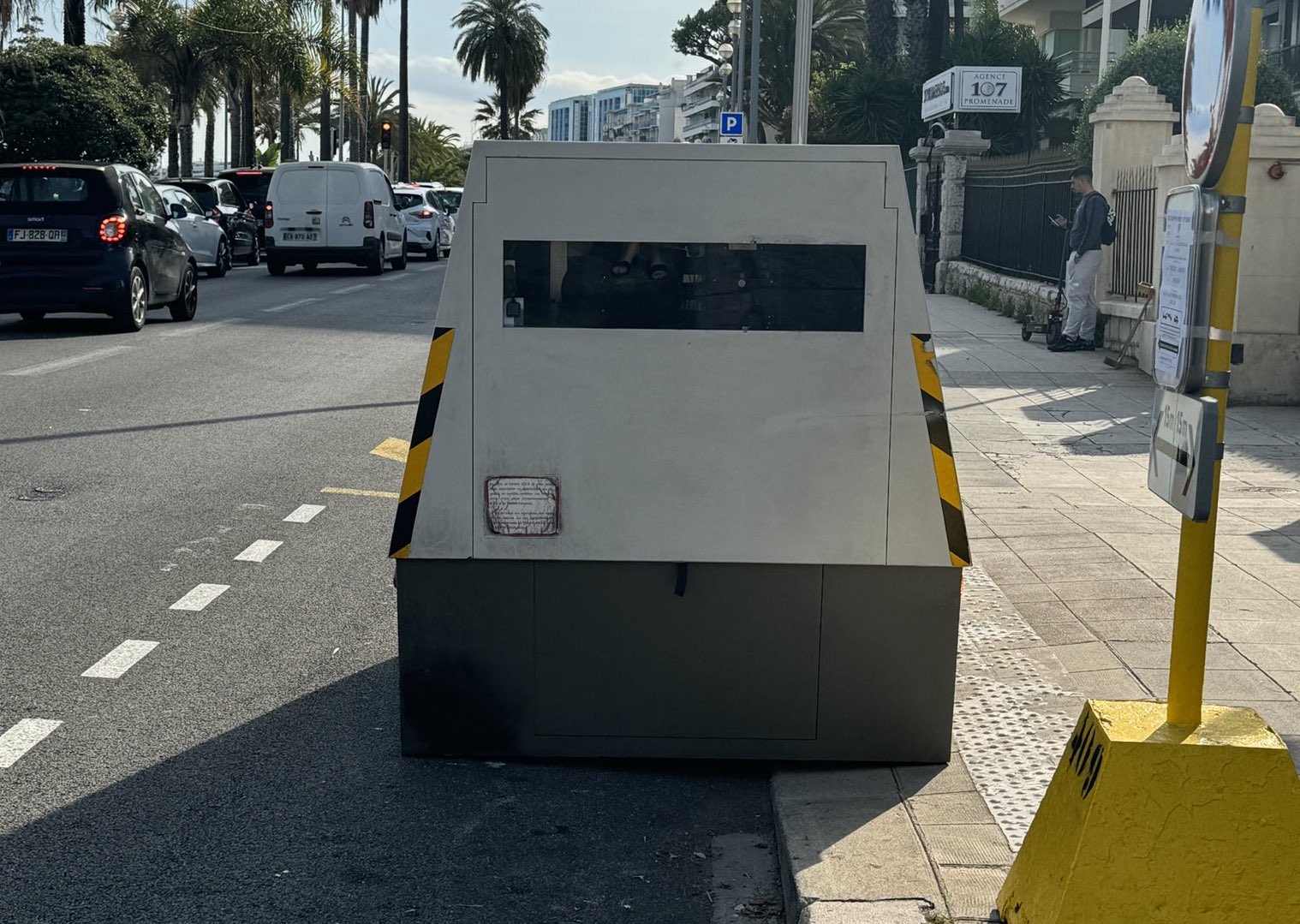 Nice : un radar chantier installé dangereusement