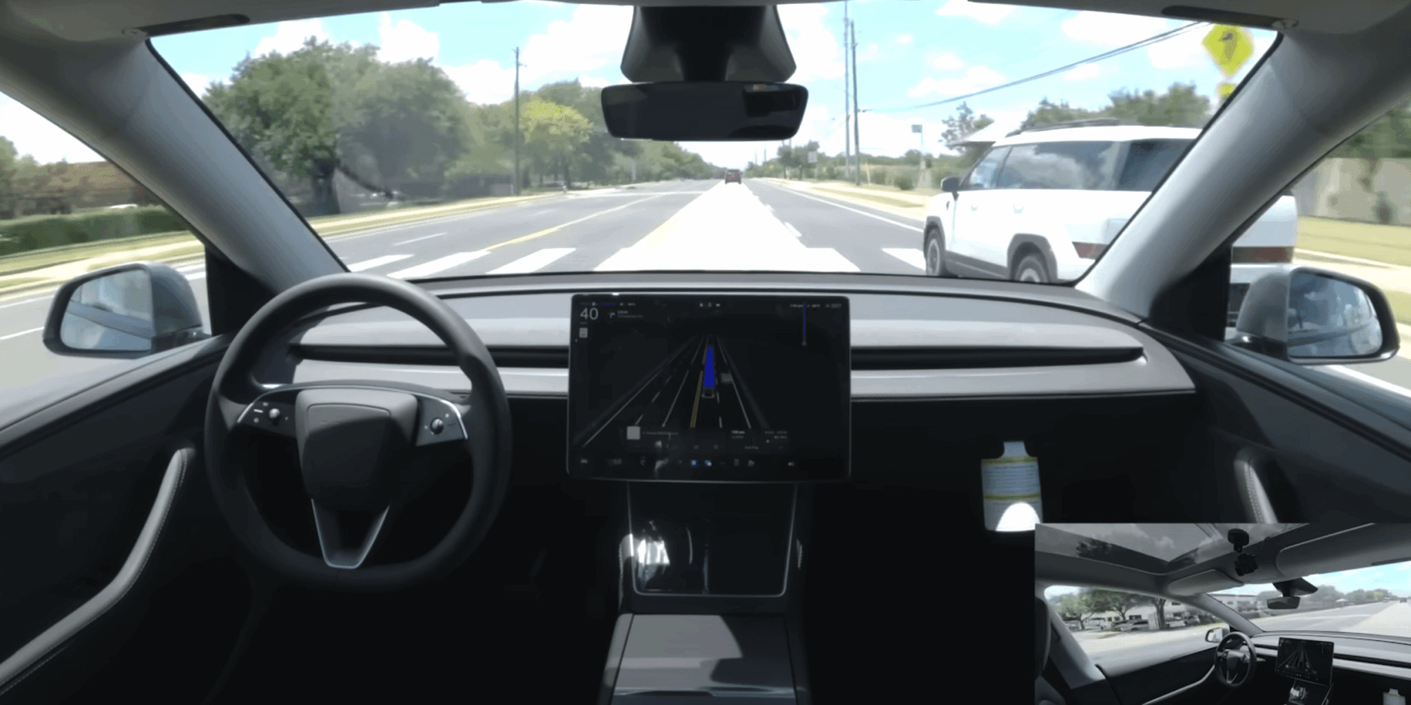 Tesla Model Y FSD video livraison conduite autonome Tesla