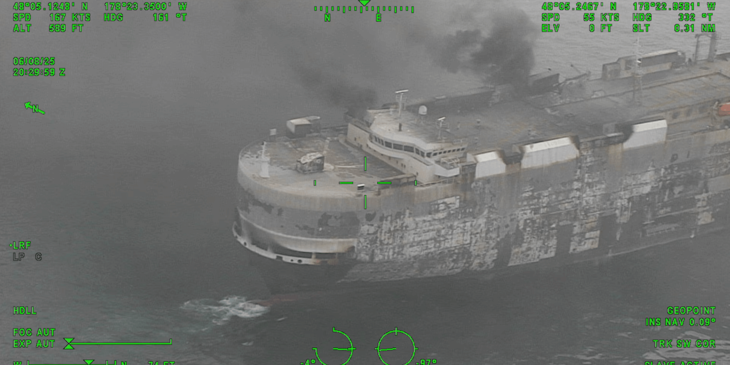 Alaska incendie cargo voitures électriques