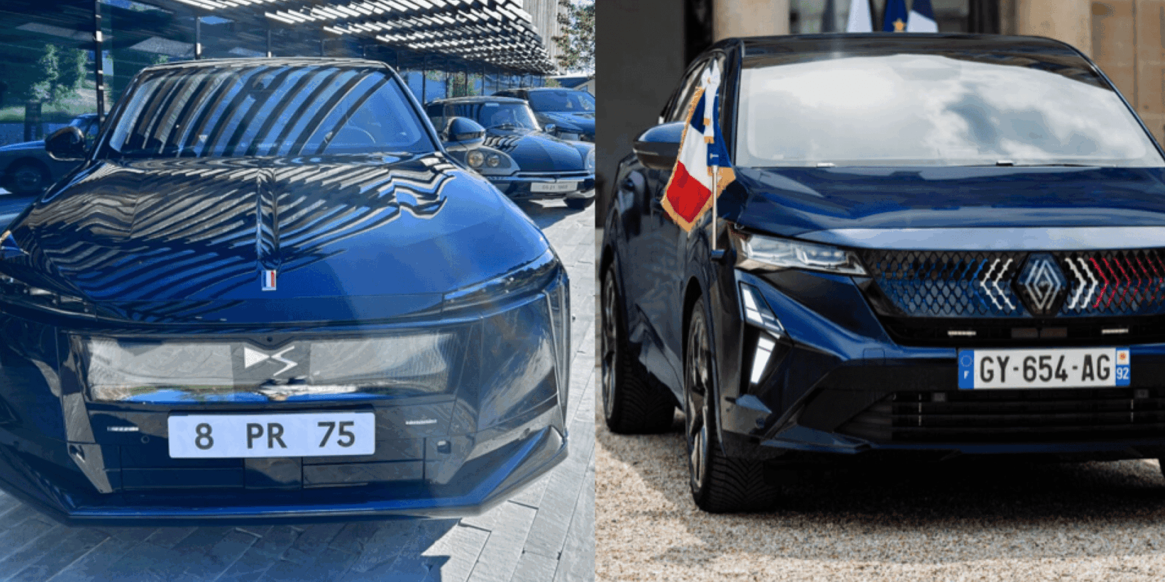 défilé du 14 juillet voiture présidentielle Emmanuel Macron Renault Rafale DS N°8