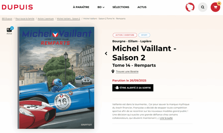Michel Vaillant Remparts DS Automobiles