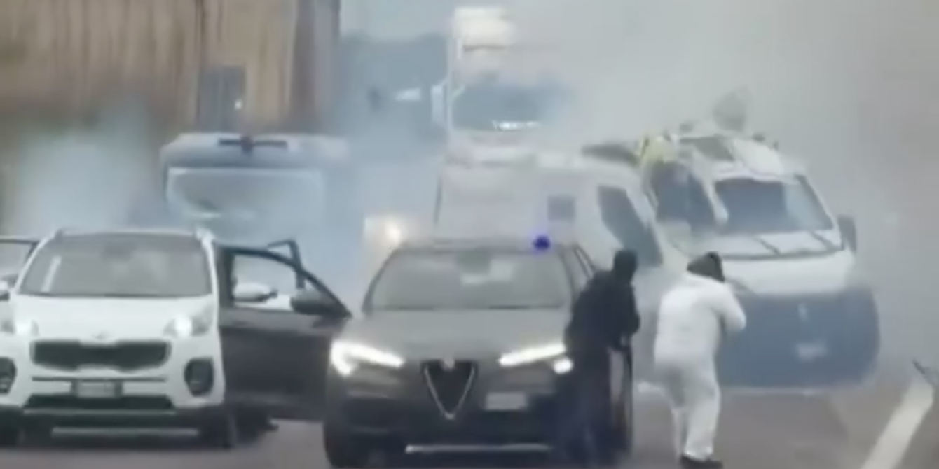 vidéo braquage fourgon blindé Italie