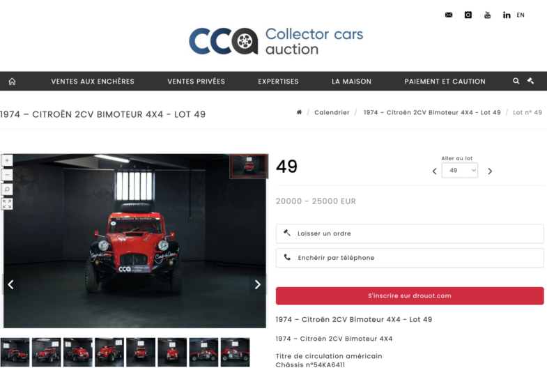 Citroën 2CV 4x4 biloteur Citroën 2CV électrique