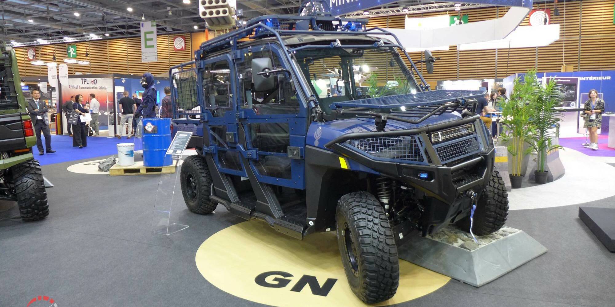 Gendarmerie nationale Police nationale Quad Polaris électrique RAID Eurosatory
