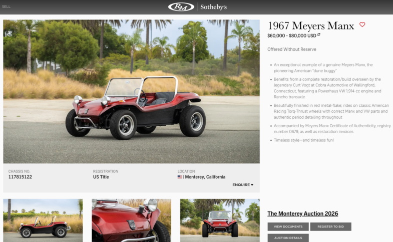 buggy Meyers Manx RM Sotheby's