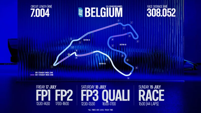 programme GP de Belgique 2026 F1 Formule 1